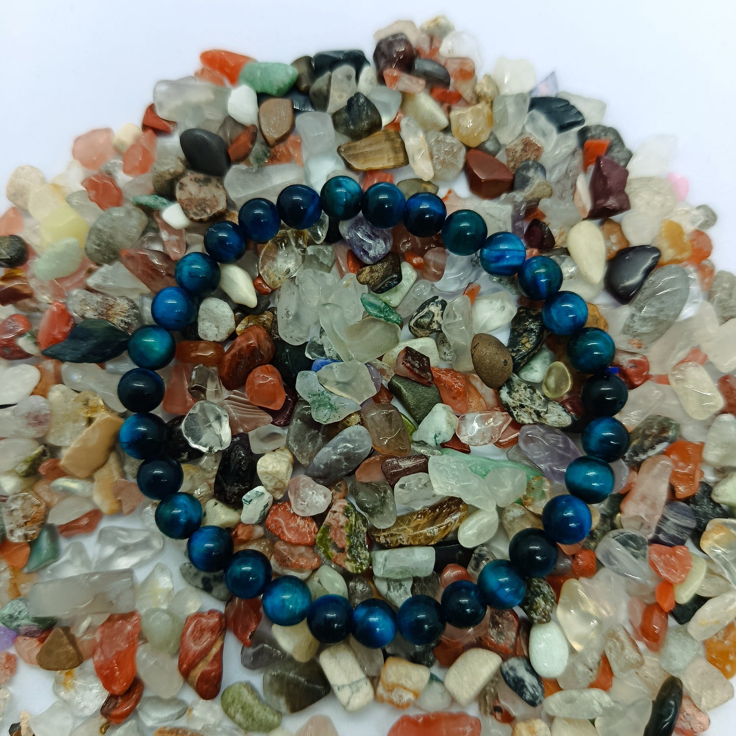 Bracelet œil du tigre bleu