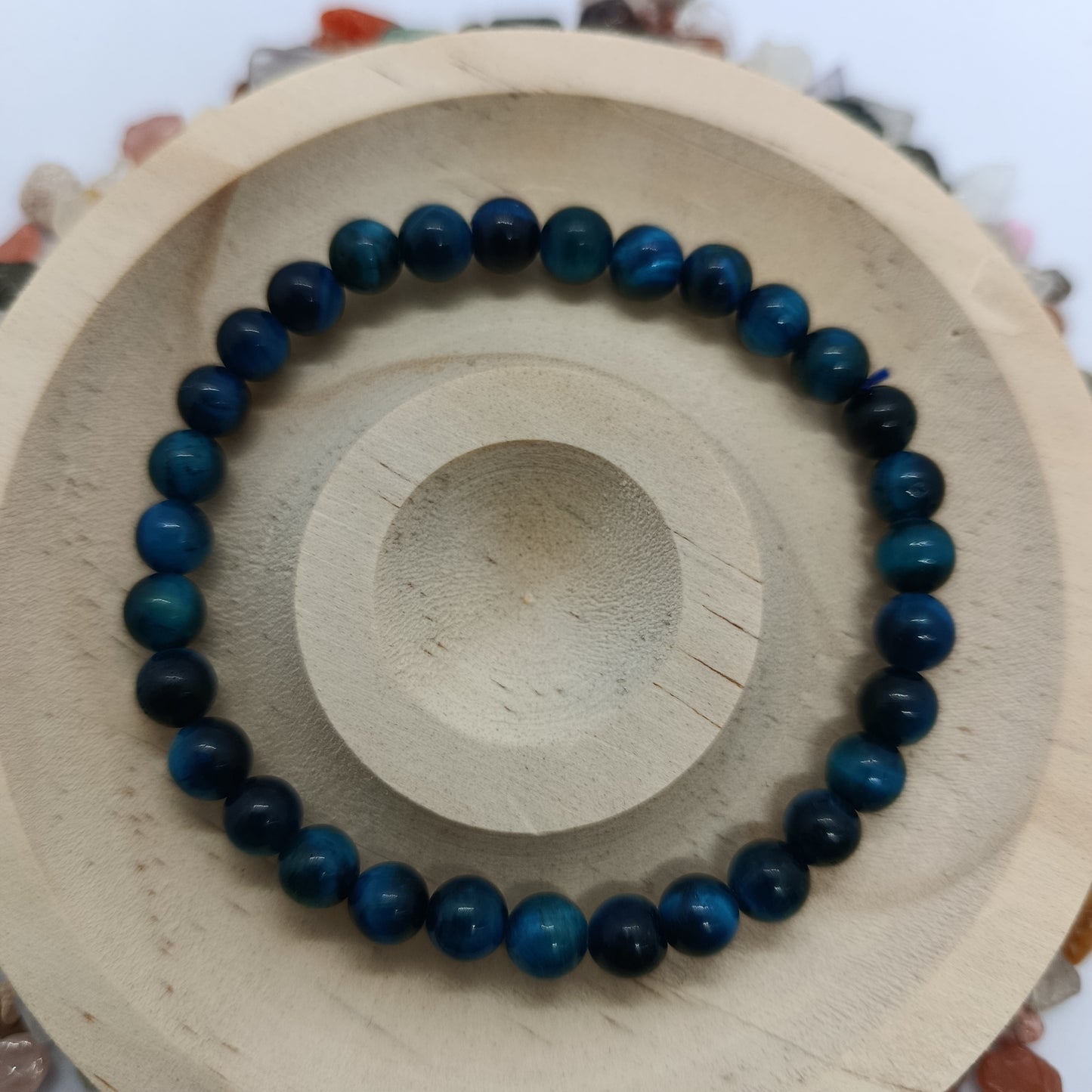 Bracelet œil du tigre bleu