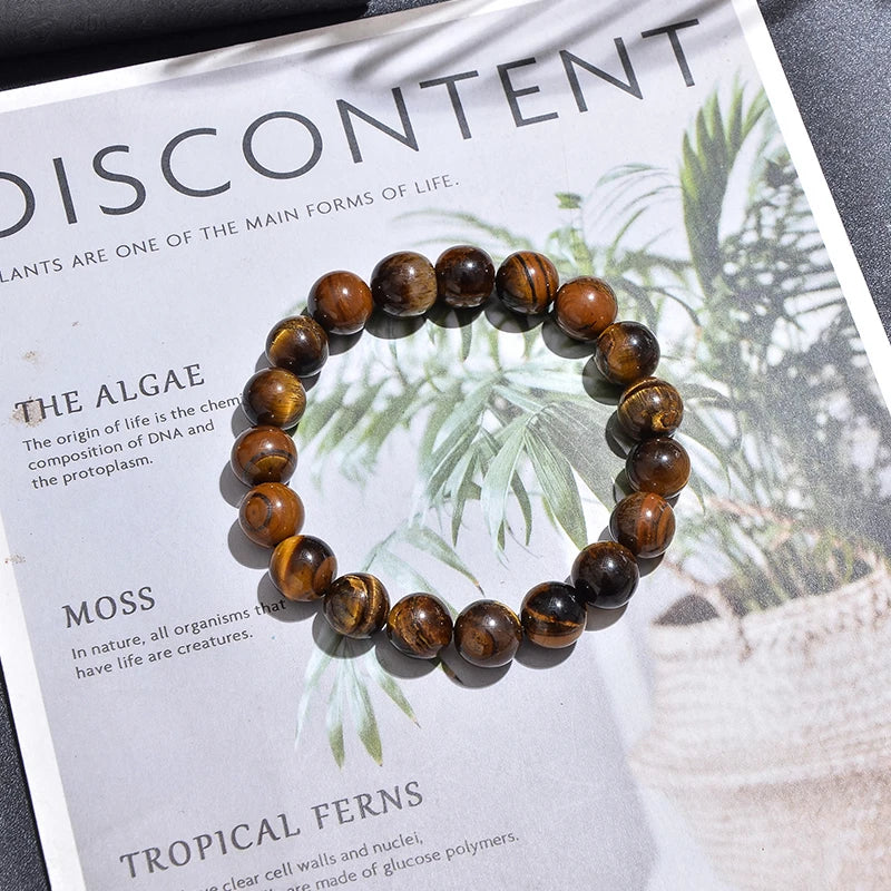 Collier long et bracelet en Œil de Tigre