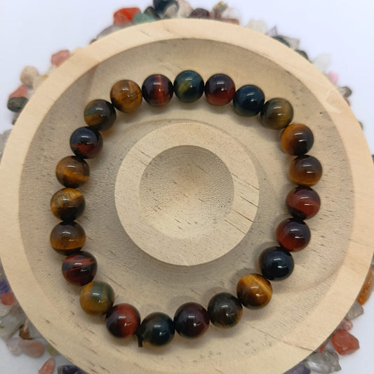 Bracelets œil de tigre tricolore