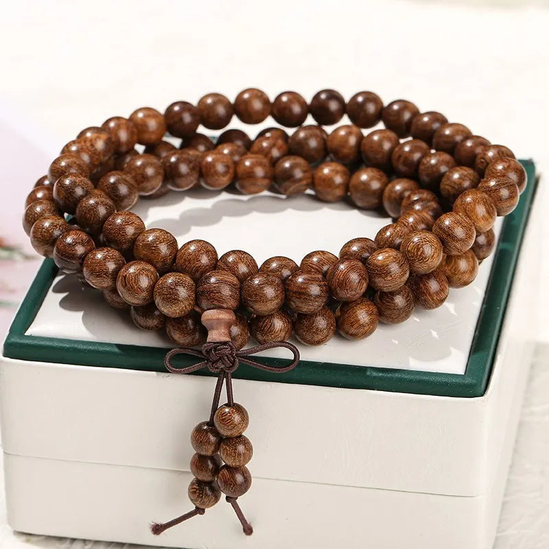 Collier de Méditation – Bois foncé