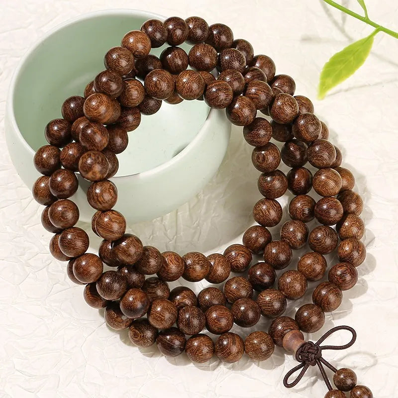 Collier de Méditation – Bois foncé