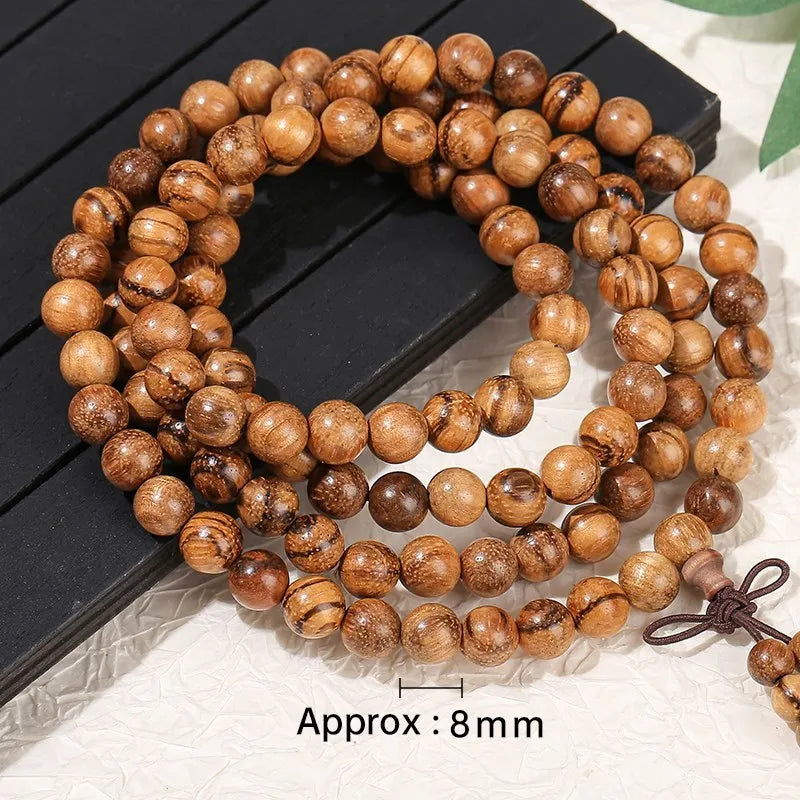 Collier de Méditation – Bois clair