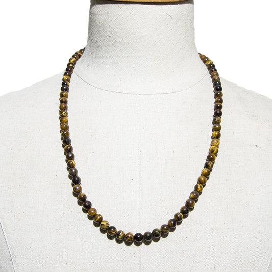 Collier long et bracelet en Œil de Tigre