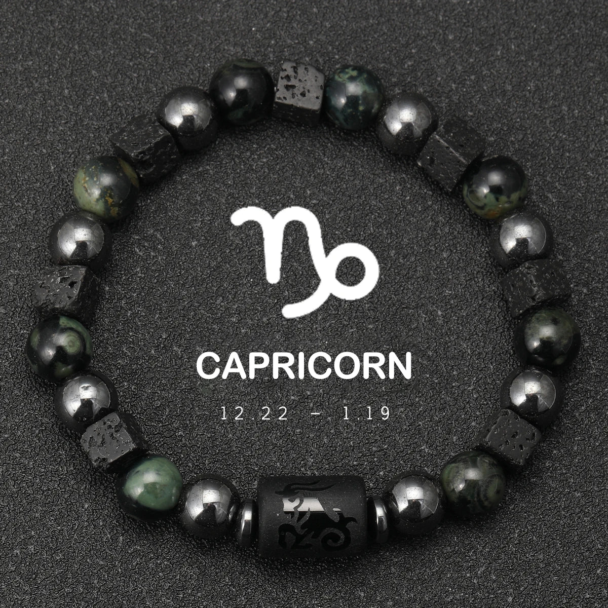 Bracelet 12 Zodiaque en Pierre