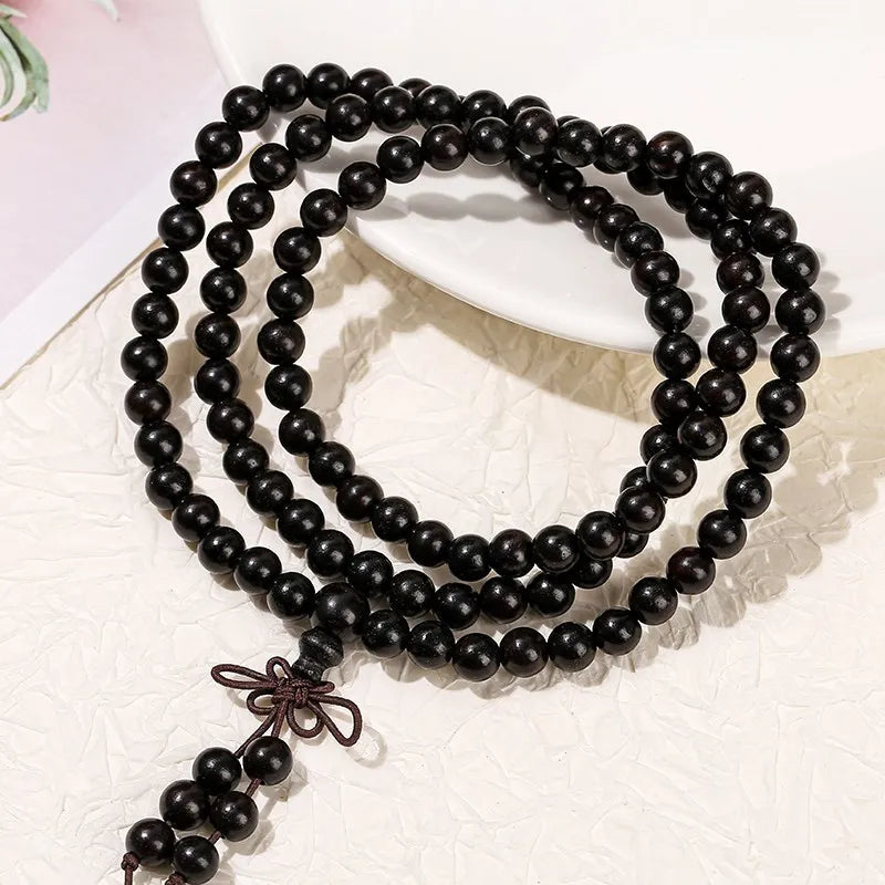 Collier de Méditation – Bois Noir
