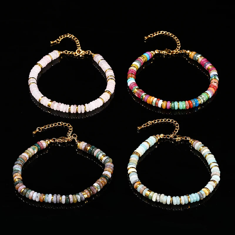 Bracelets en pierre plate