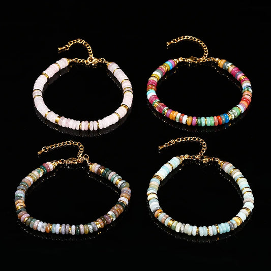 Bracelets en pierre plate