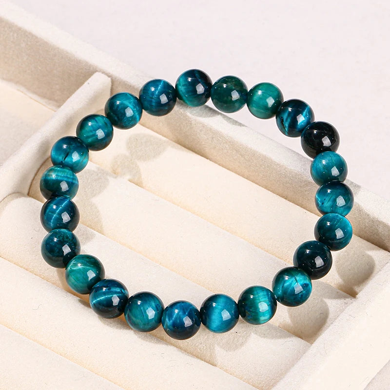 Bracelet œil du tigre bleu