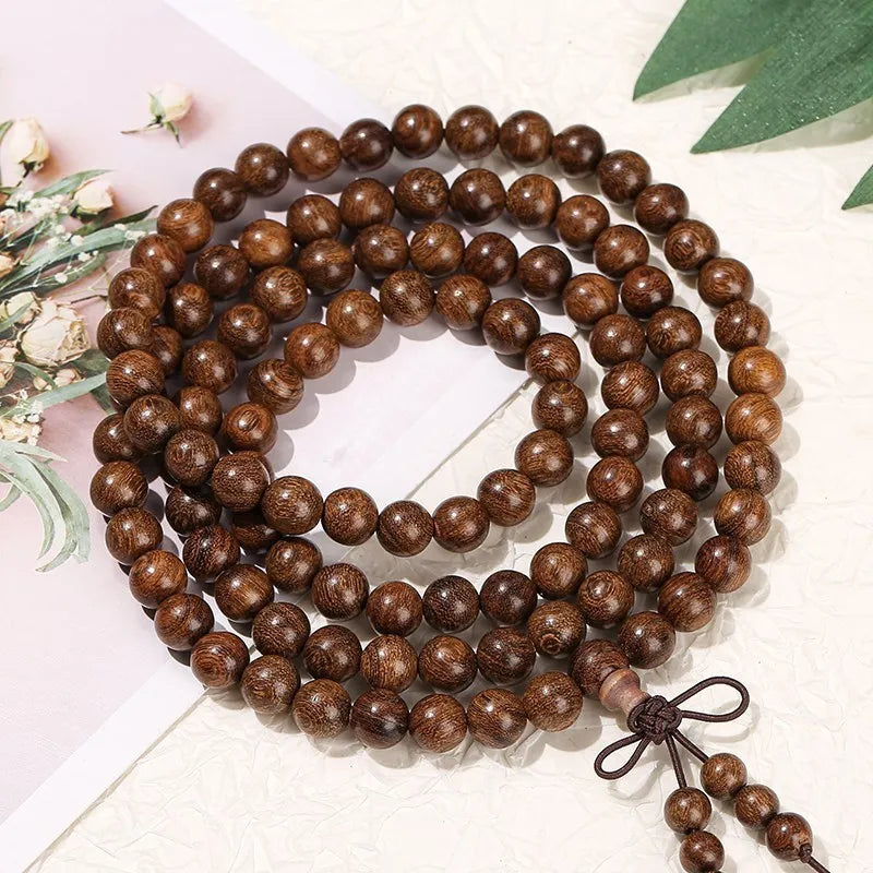 Collier de Méditation – Bois foncé