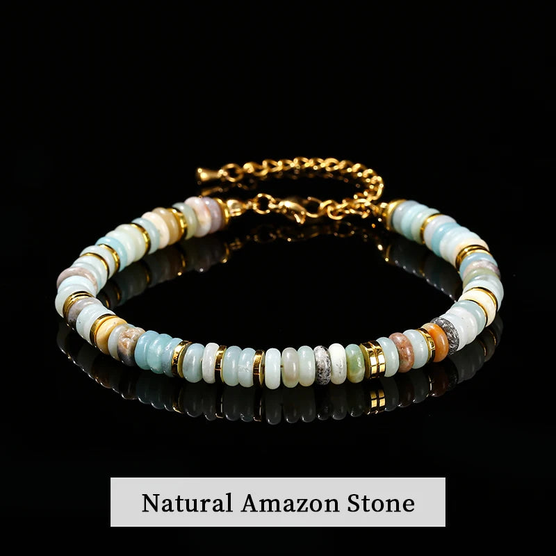 Bracelets en pierre plate