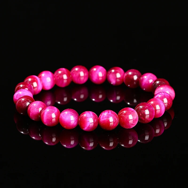 Bracelet  Œil de Tigre fushia