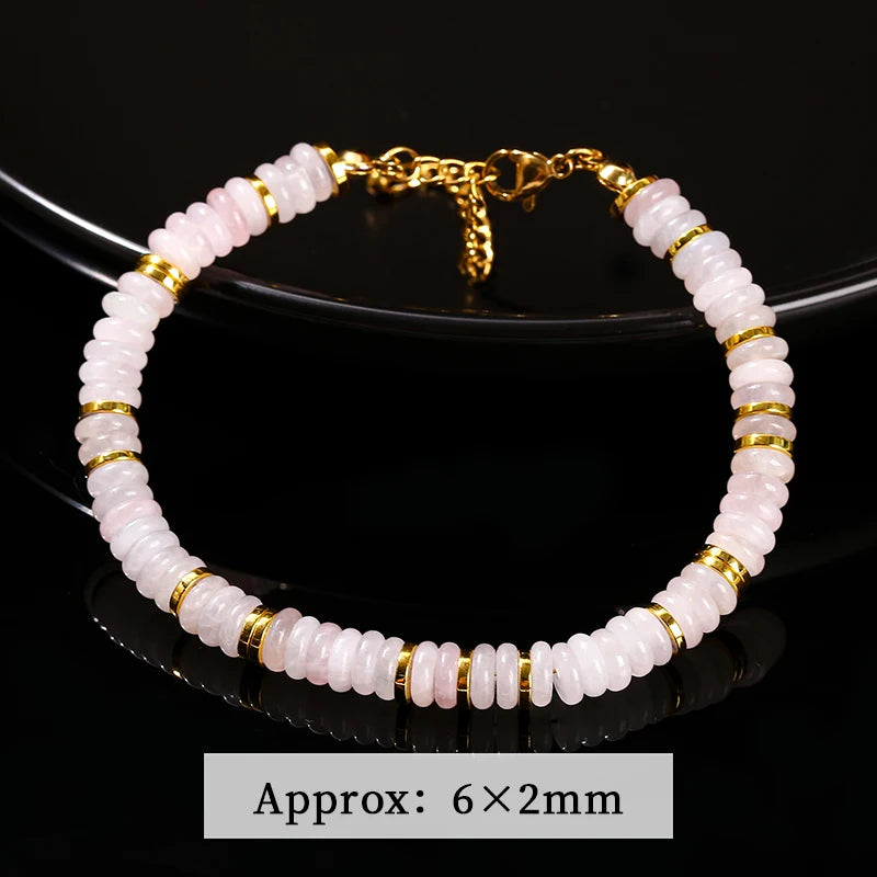 Bracelets en pierre plate
