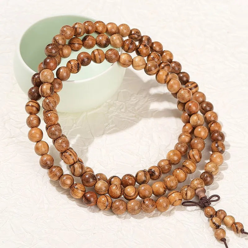 Collier de Méditation – Bois clair