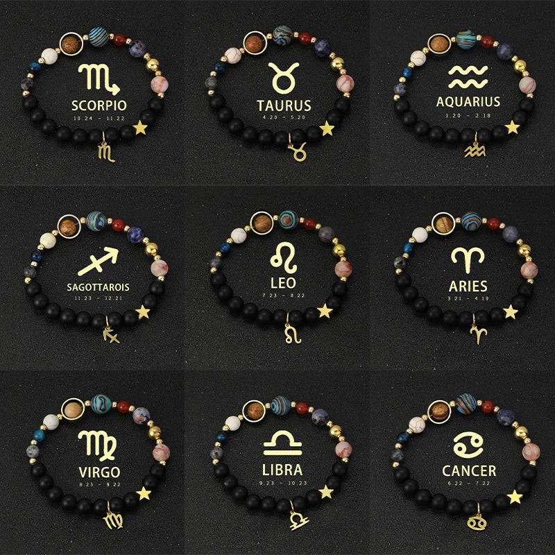 Bracelet Cosmique Zodiaque et Planètes