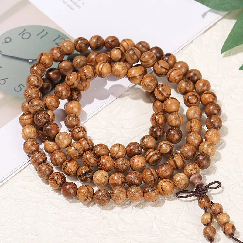 Collier de Méditation – Bois clair