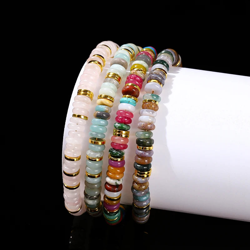 Bracelets en pierre plate