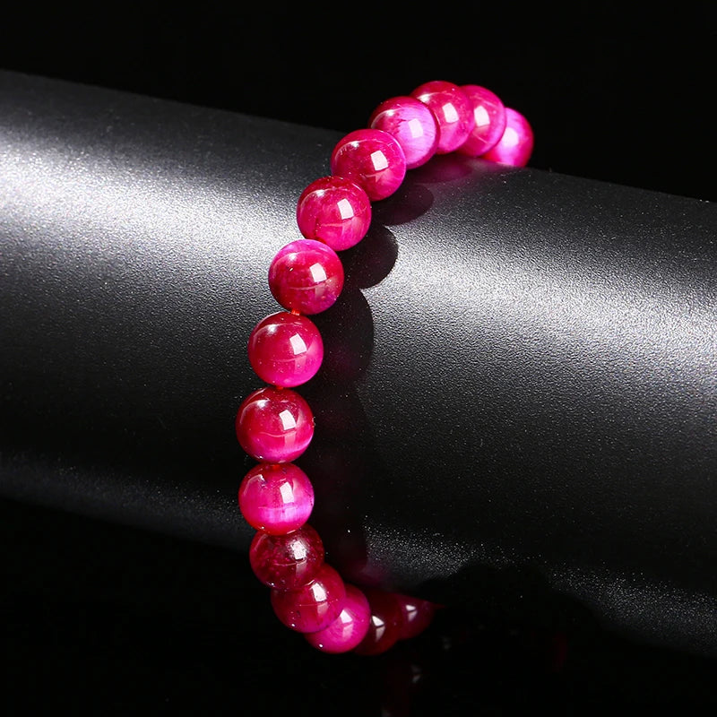 Bracelet  Œil de Tigre fushia