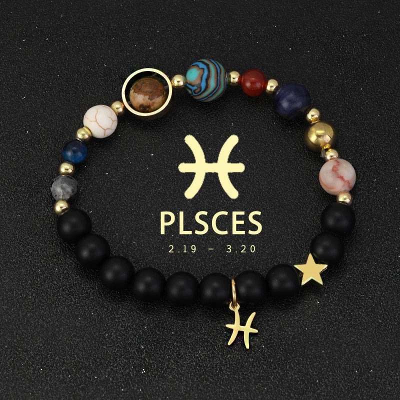 Bracelet Cosmique Zodiaque et Planètes