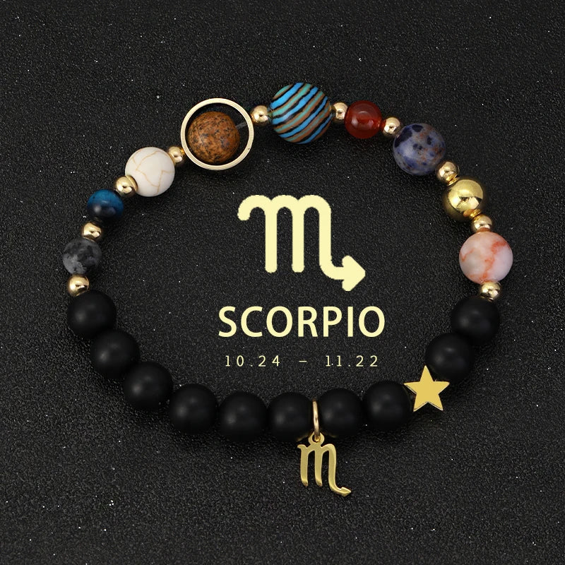 Bracelet Cosmique Zodiaque et Planètes
