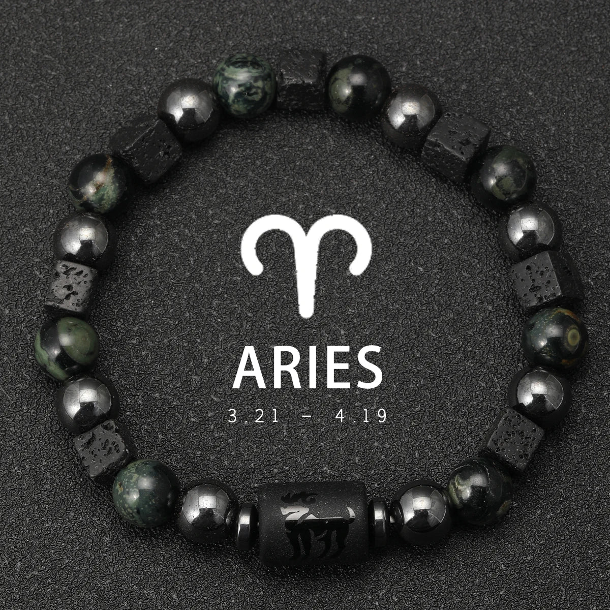 Bracelet 12 Zodiaque en Pierre