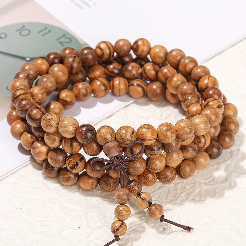 Collier de Méditation – Bois clair