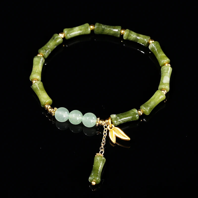Bracelet en jade style bambou