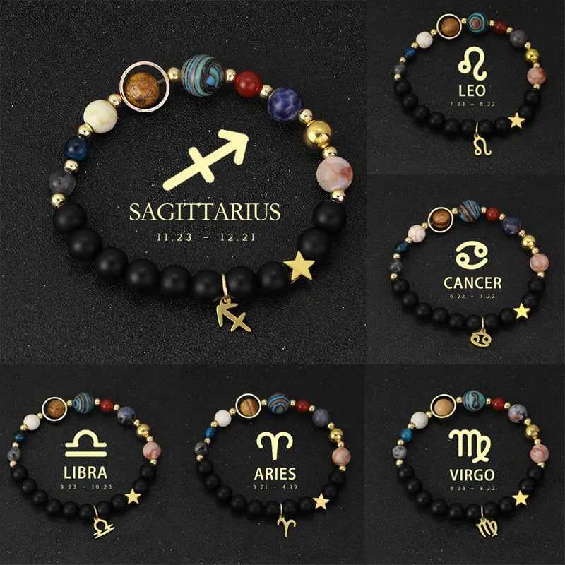 Bracelet Cosmique Zodiaque et Planètes