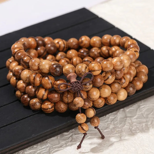 Collier de Méditation – Bois clair